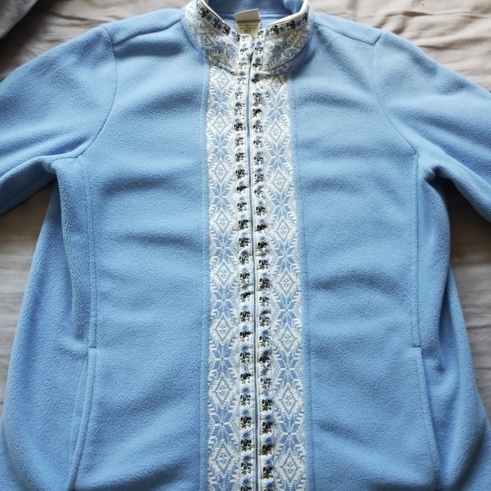 LL Bean Women's Zip Up Fleece EUC